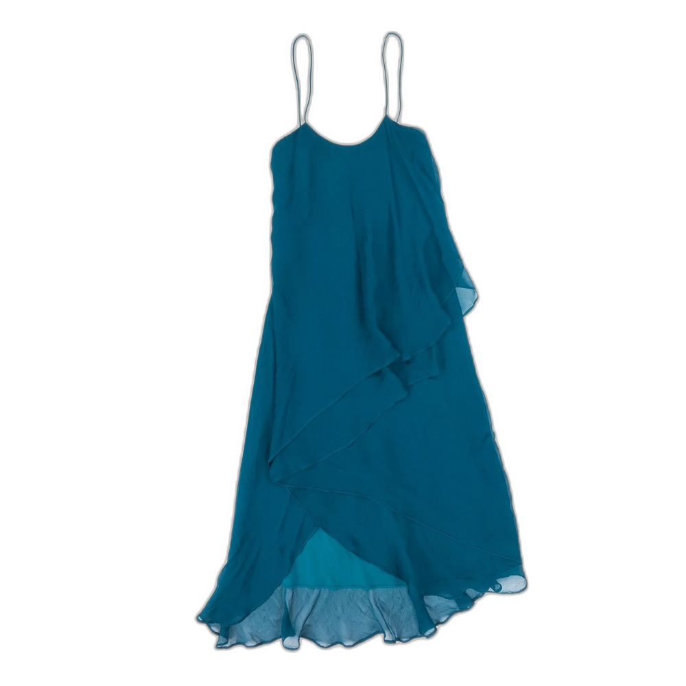 Haute Hippie Layered Ruffle Silk Georgette Dress Minimal Quiet Luxury Romantic 2